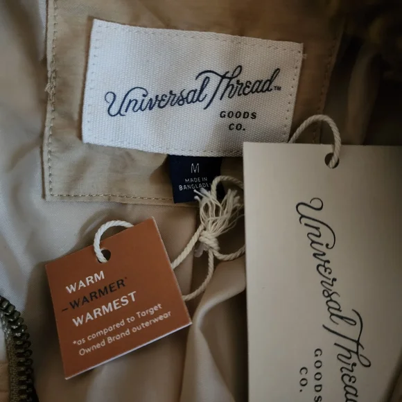 Universal Thread Quilted Moto Jacket NWT Puffer Teddy Faux Fur - Picture 9 of 11